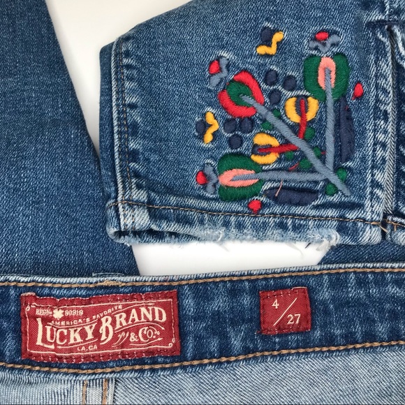 Lucky Brand Vintage Ava Embroidered Distressed Jeans - 4/27 - Picture 10 of 16